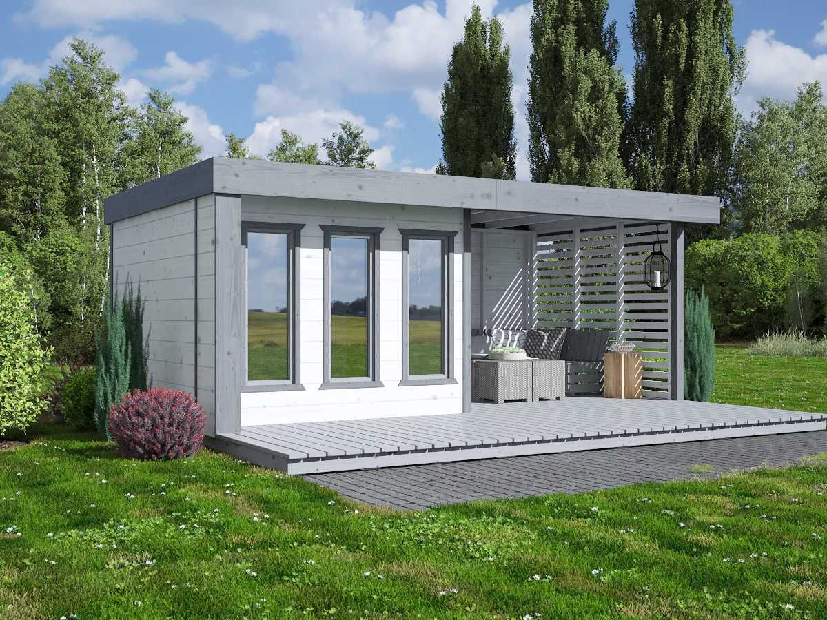 DOMEK 28m2 na ROD domek 7x4 domek 4x4 MDN10A sauna jacuzzi siłownia