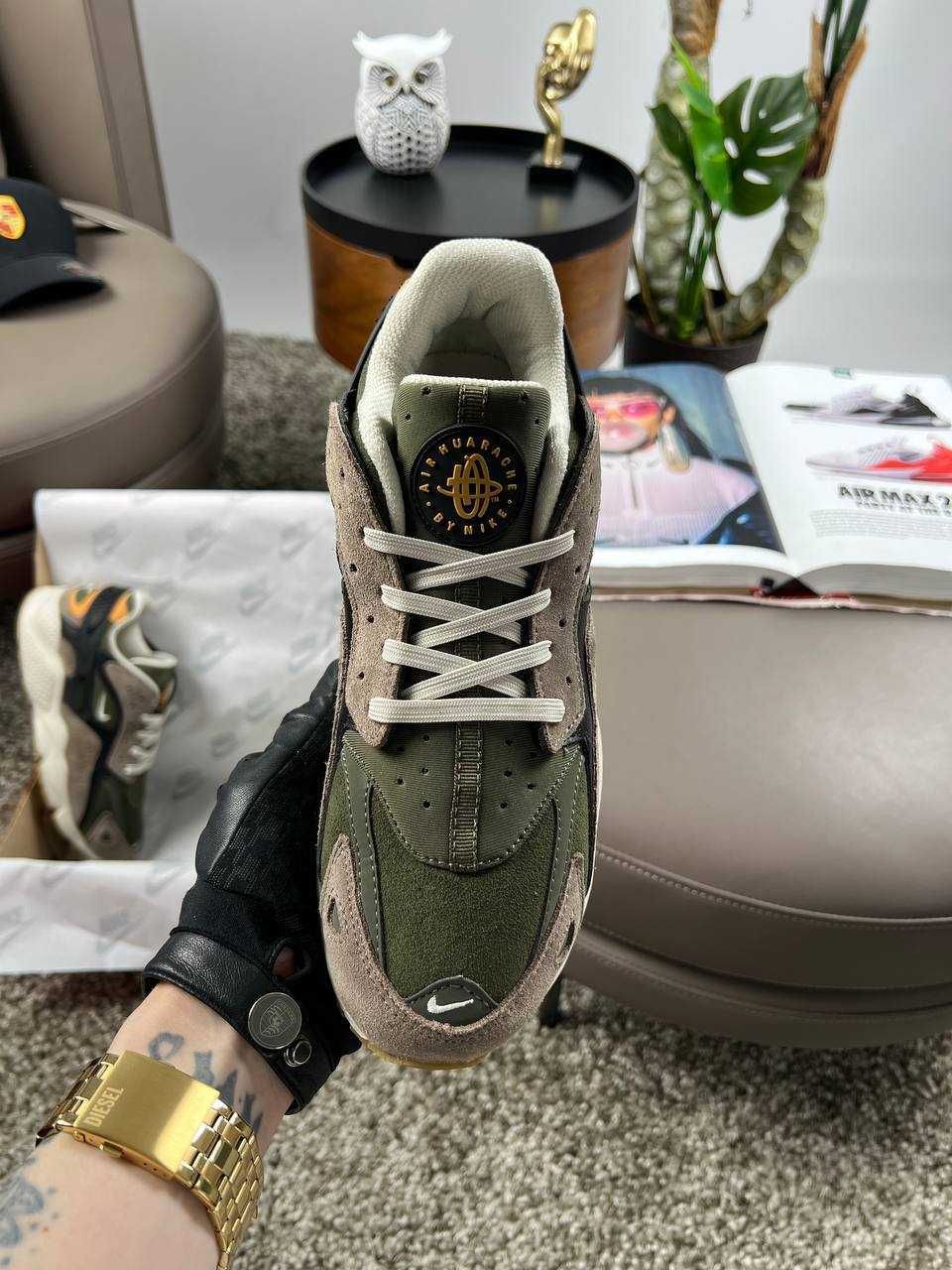 Чоловічі кросівки найк Nike Air Huarache Brown Khaki 41,42,43,44,45,46
