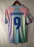 T-shirt sportowy Lewandowski 9 Barcy Nike Turkusowa rozmiar:S 25/26