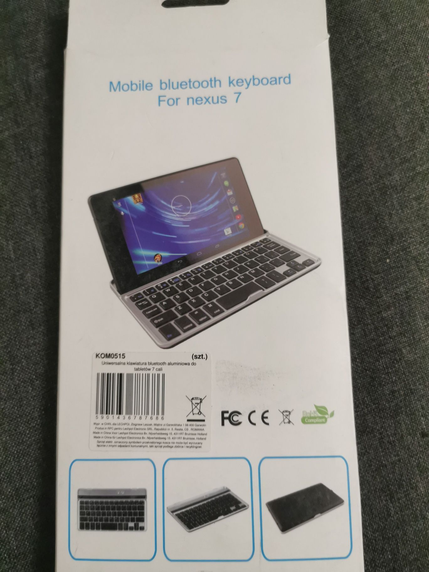 Uniwersalna klawiatura Bluetooth aluminiowa do tabletów 7 cali