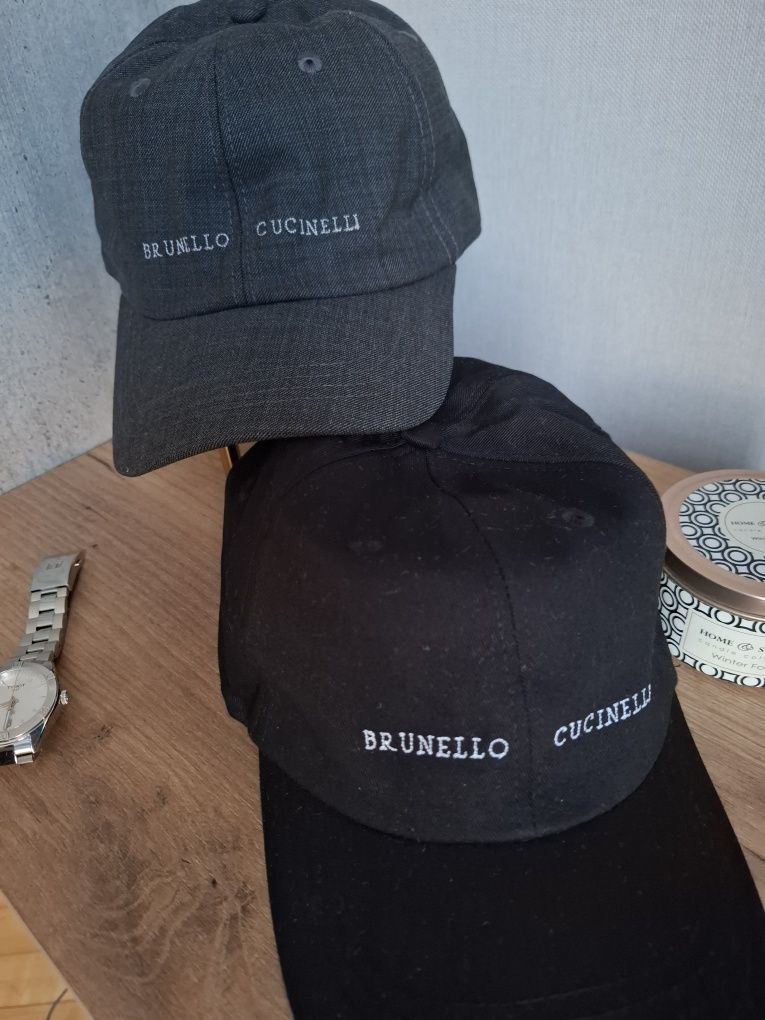 Кепки Brunello Cucinelli бавовна синя, сіра, чорна