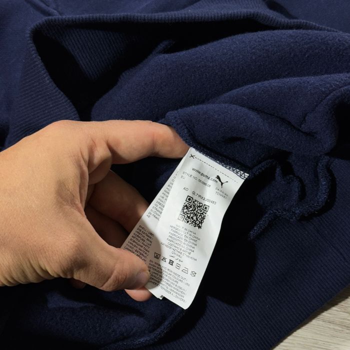 Темно Синя Кофта Худі Пума PUMA Essential Big Logo, Розмір M, Оригінал