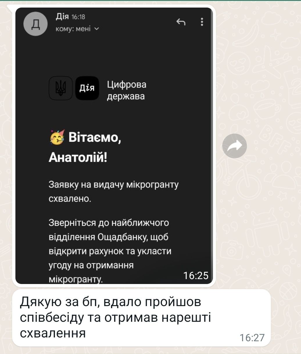 Бізнес план та супровід до отримання гранту ДІЯ та інші. Відгуки в фот