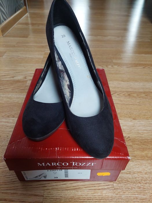 Buty damskie skórzane/pantofle/obcas MArco Tozzi rozm. 39