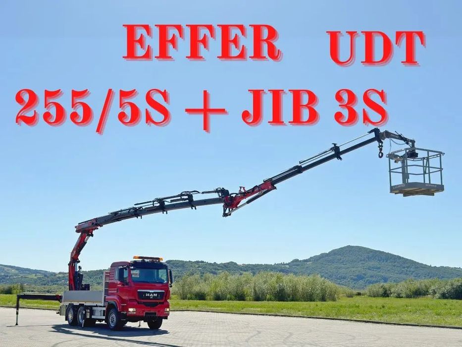 MAN TGS 28.480 * SKRZYNIA 5,00 m * EFFER 255/5S + JIB 3S + PILOT * 6x4 * STAN BDB