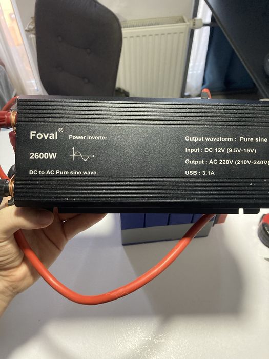 ДБЖ 1,35kWh - LiFePo4 105Ah + інвертор 2600W + зарядний 20A