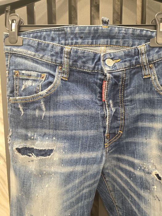 Dsquared2 jeans niebieskie poszarpane rozm M 48 jak nowe
