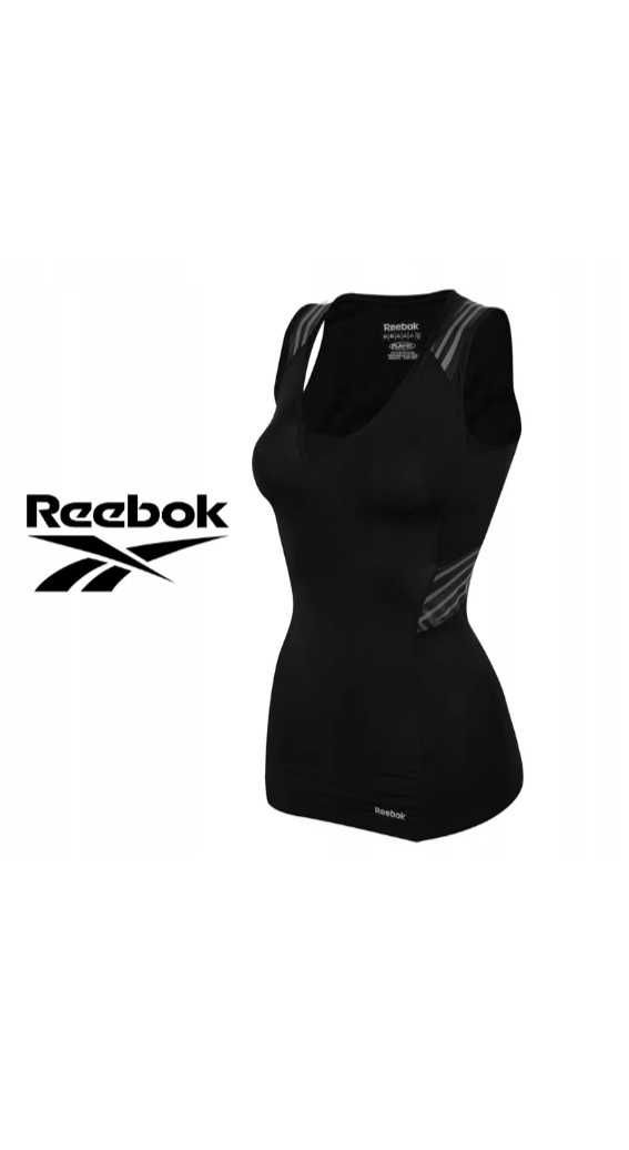 Sportowa koszulka Reebok czarna do cwiczen nowa r.M