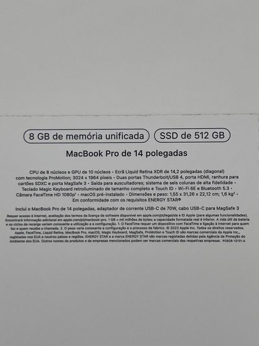 Macbook PRO M3 c/ Fatura e Garantia até 2027