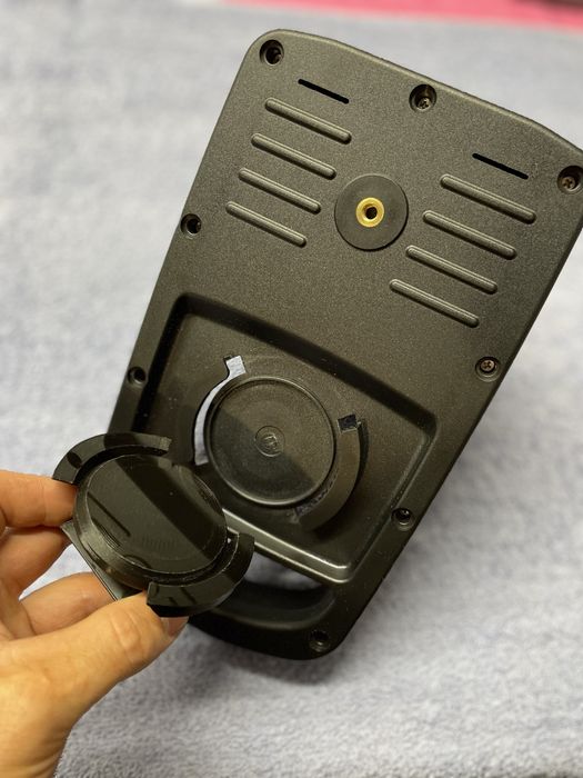 Szybkozłącze, głowica, mocowanie echosondy Toslon na statywie foto.