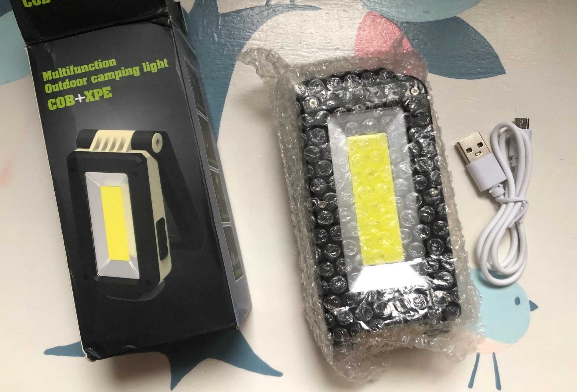 Диодный аккумуляторный фонарик COB LED перезарядка (IOшt)