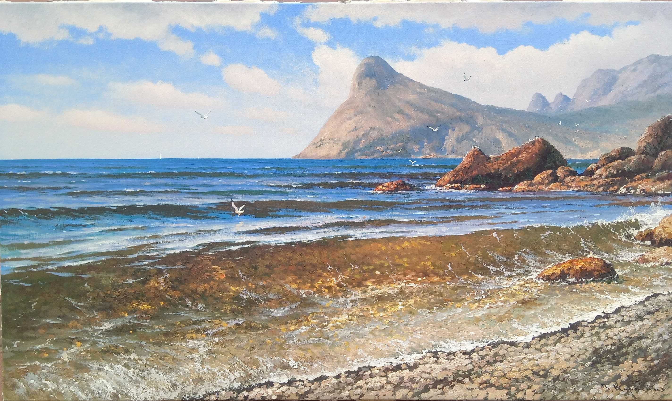 Картина море.Картина морской пейзаж.Картина для интерьера.Картина.