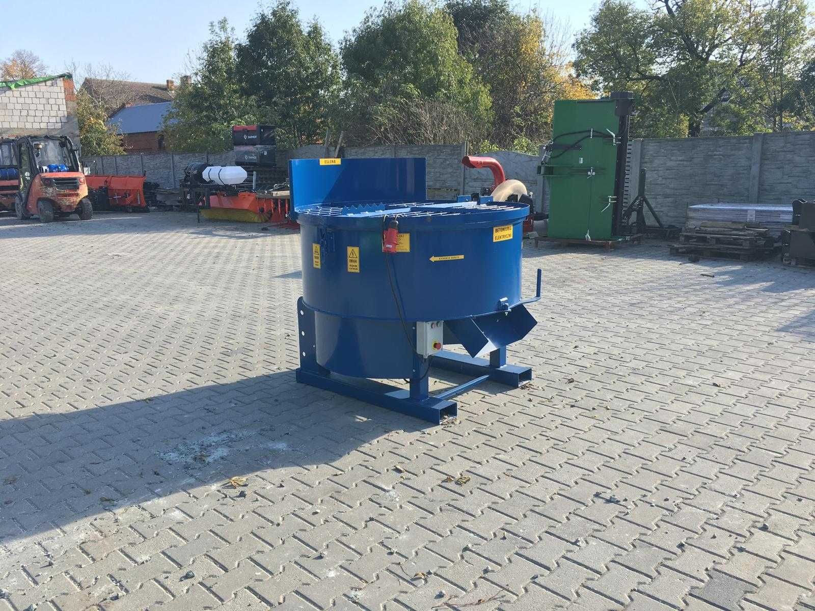 Mieszalnik betoniarka hydrauliczna okrągła 800L zgarniacz