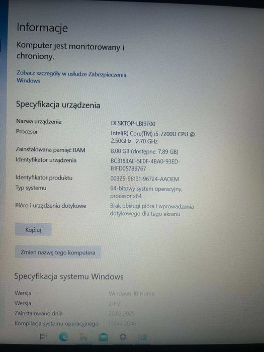 Laptop Acer Aspire A515-51 i5-7200U/8GB/222GB SSD/WiFi/kamerka/HDMI