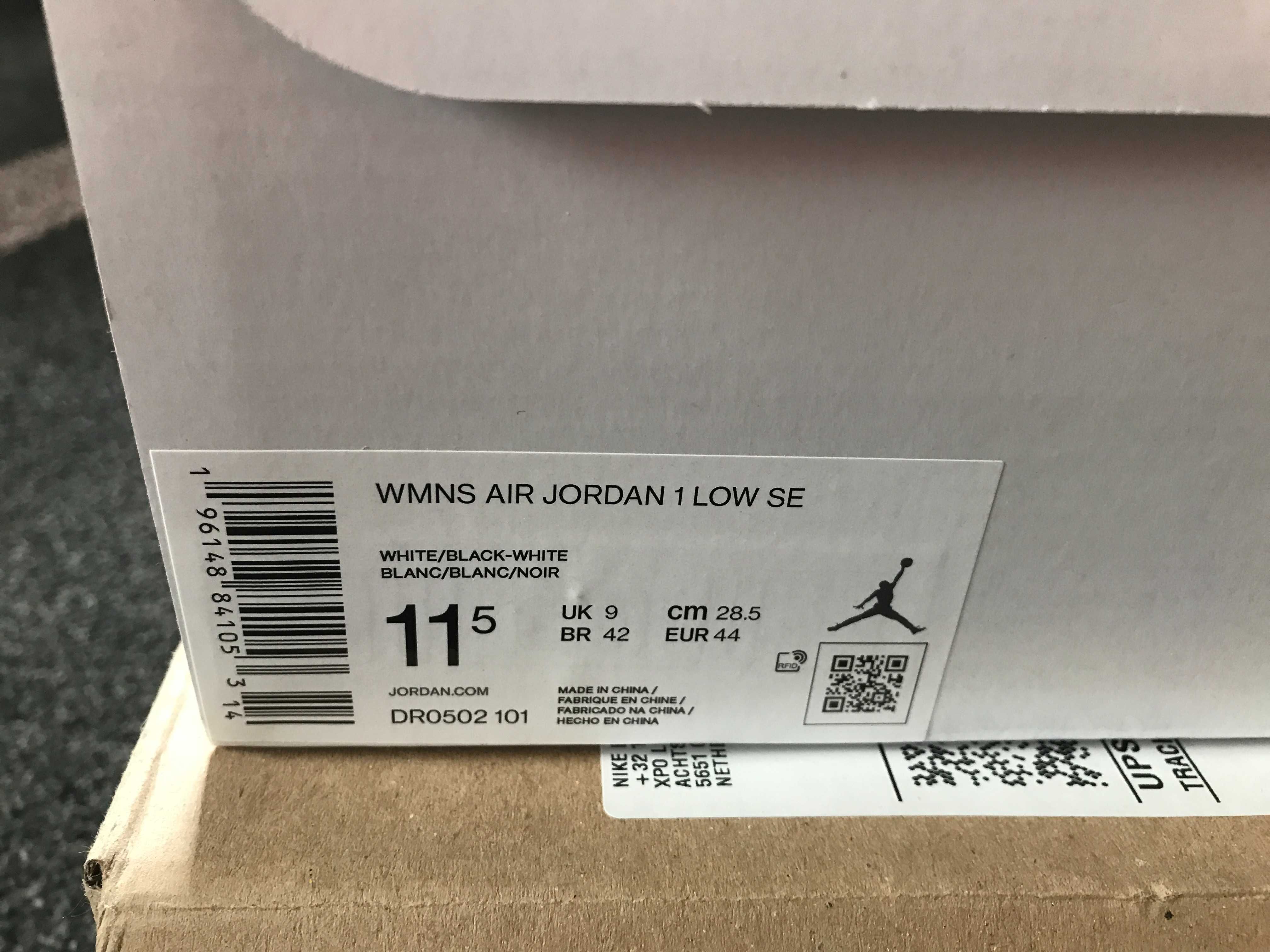 NOWE Air Jordan 1 Low SE Homage Split White Black (W) r.44 (11,5 US)