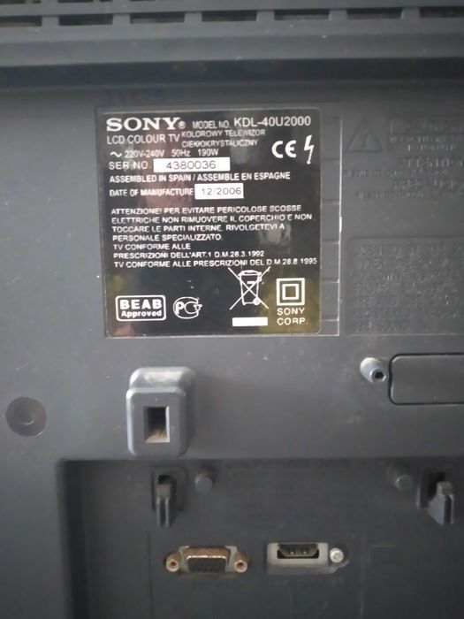 Televisão televisor TV Sony Bravia KDL40-2000