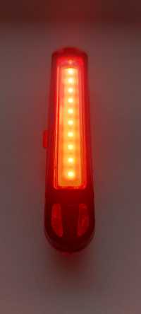 Lampka rowerowa tył dioda led akumulator 2 świata białe i czerwone
