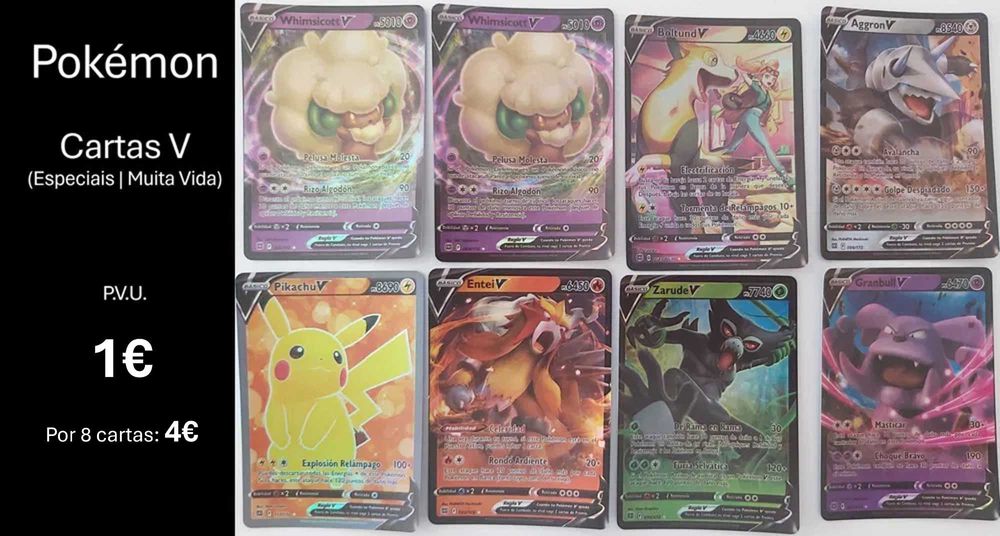 Cartas Pokémon: Diversas opções a bom preço!