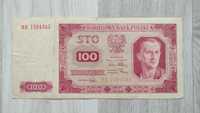 Banknot Polski 100 złotych 1948rok. Seria HR