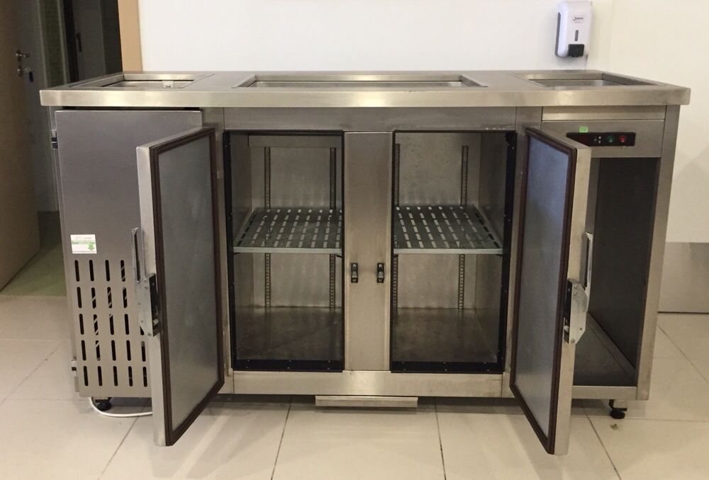 2 Bancadas Inox refrigeradas com banho maria, como NOVAS