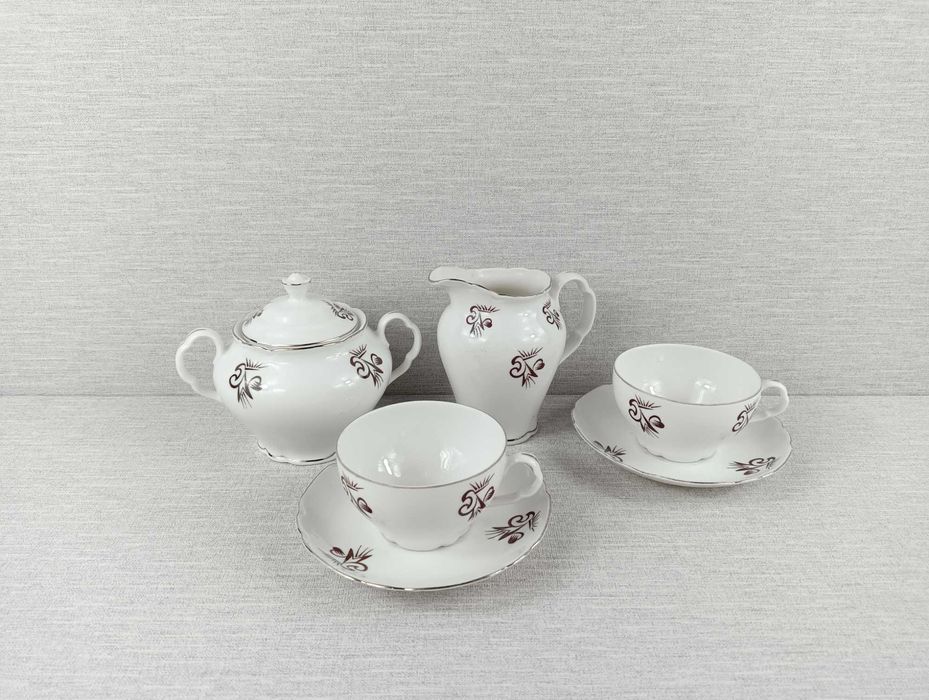 Porcelana 2 x duo cukiernica mlecznik Victoria China Czechoslovakia