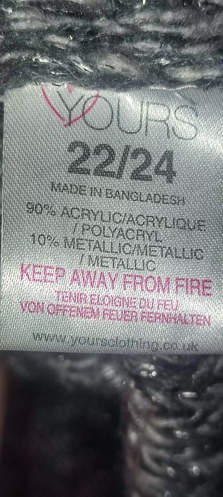 Śliczny szary kardigan zapinany na guzik rozm XXL