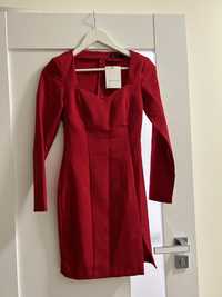 Sukienka z dlugim rekawem Mohito czerwona 3