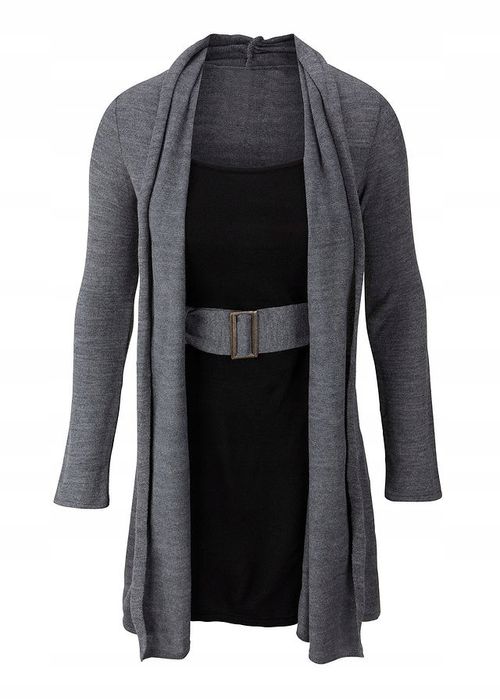 B.P.C sukienka dzianinowa z paskiem w optyce 2w1 r.36/38