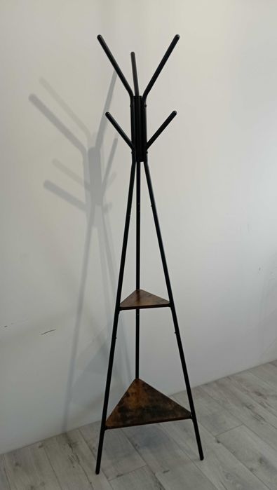 Wieszak na ubrania stojący czarny metalowy, Loft  w idealnym stanie