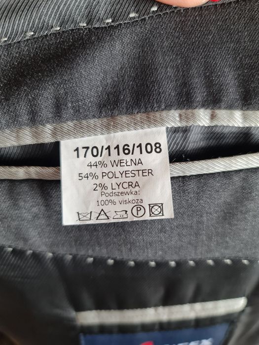 Garnitur ślubny 3 częściowy rozm. XXL na wzrost 175cm