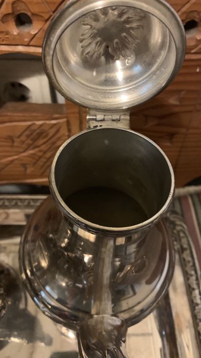 Conjunto de Chá casquinha de prata francesa antiga