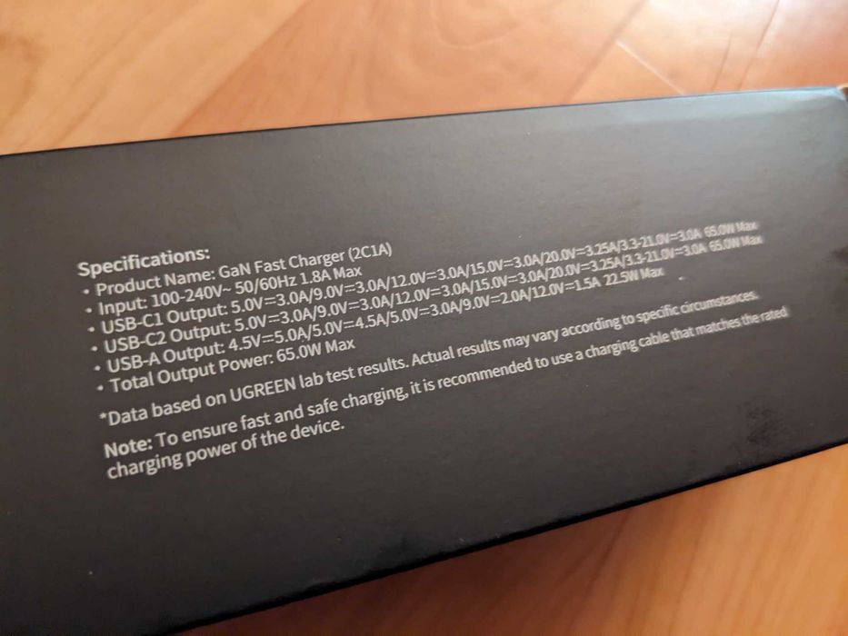 Зарядне Ugreen Nexode GAN Travel 65w