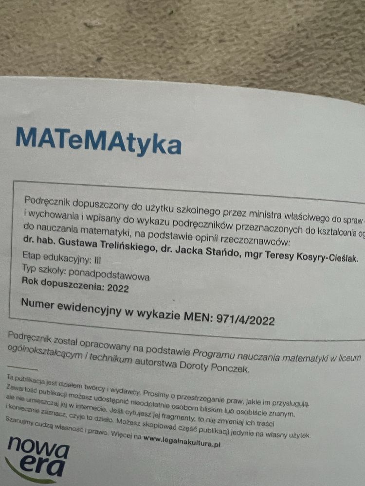 Matematyka 4 podrecznik