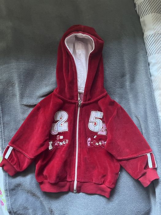 Czerwona bluza niemowlęca r.80