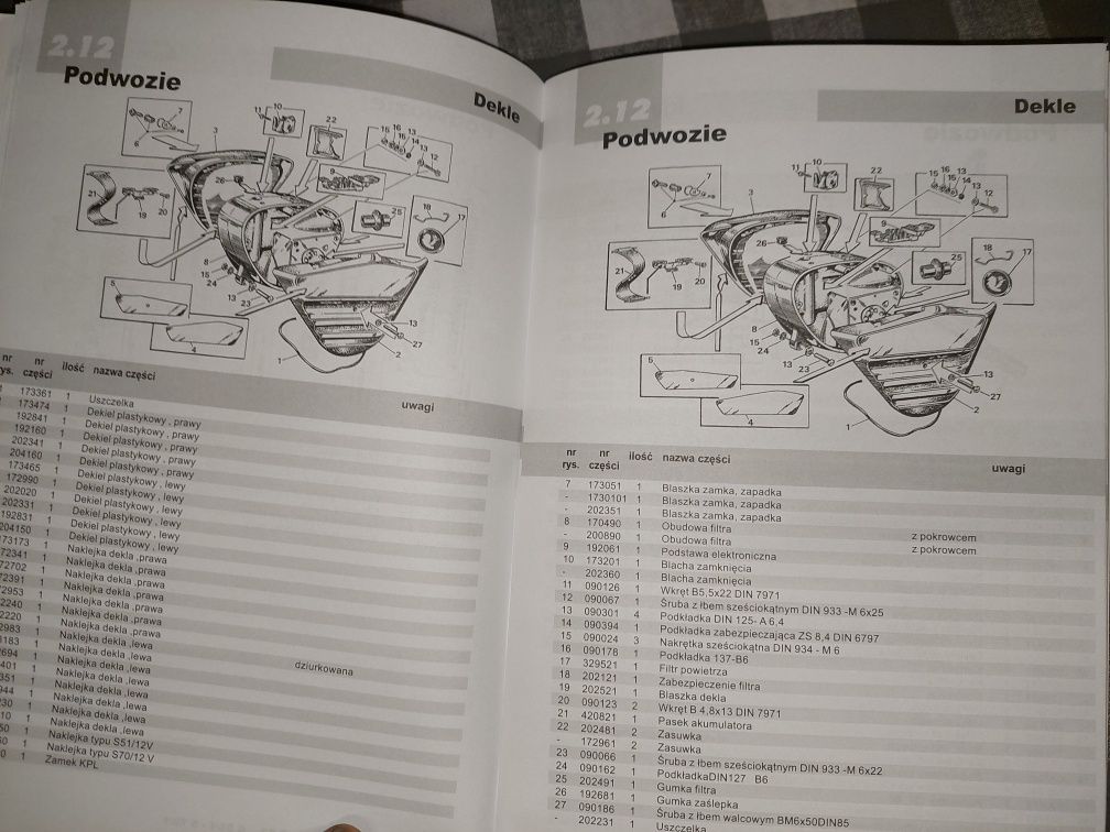 Instrukcja obsługi katalog czesci rama silnik shl m11  175 schemat