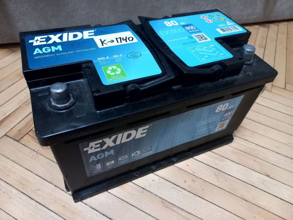 Акамулятор EXIDE AGM 80Ah