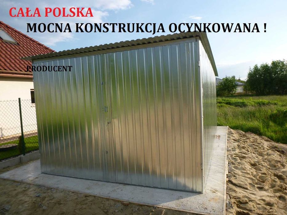 Garaż 3x5 Garaże blaszane WZMOCNIONE Blaszak Blaszaki Cały Kraj RATY