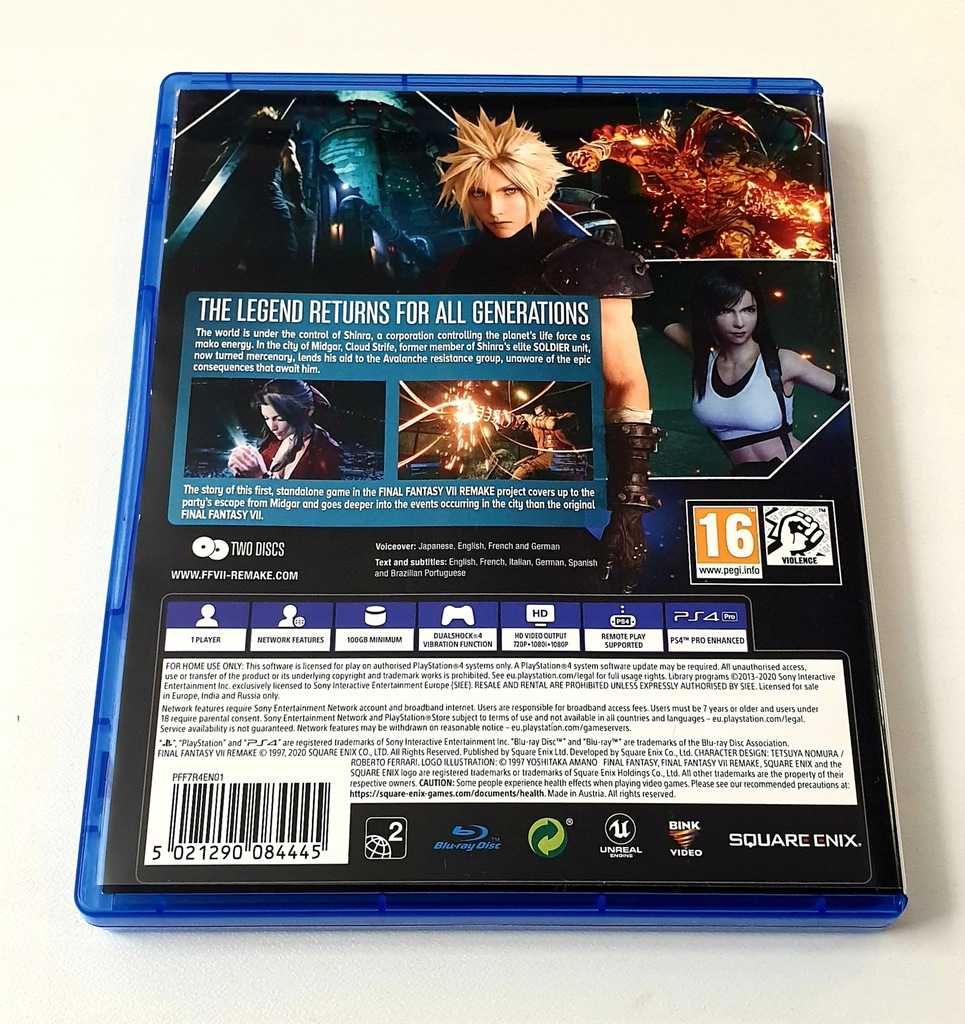 Gra Final Fantasy VII Remake 7 PS4 PS5 Playstation 4 5