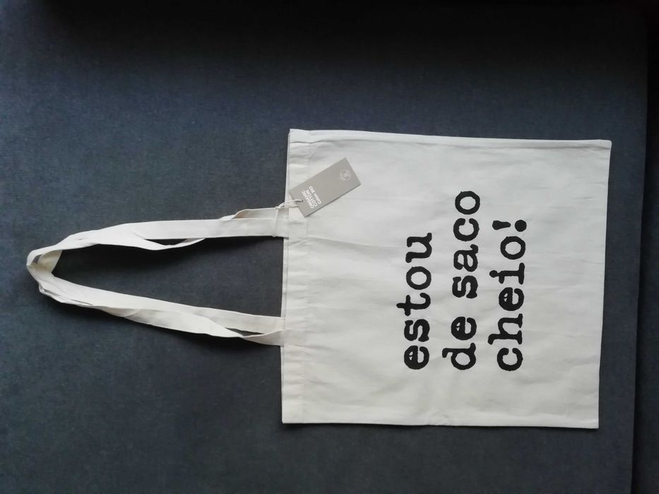 Tote bag - Saco de pano cru com estampagem