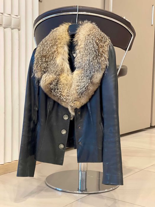 Куртка кожанная с мехом