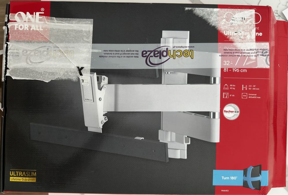 Suporte de TV ONE FOR ALL WM 6453 (ajustável 32” a 77”, até 40kgs)