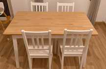 Mesa Cozinha + 4 Cadeiras (NOVO) IKEA PINTORP & STEFAN