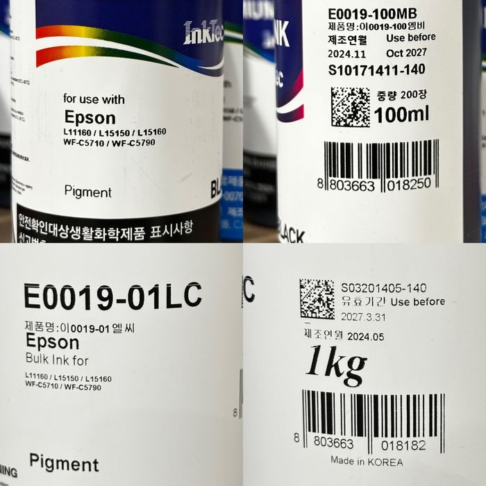 InkTec E0019 пігментні чорнила для Epson L15150 L11160 WF-C5710