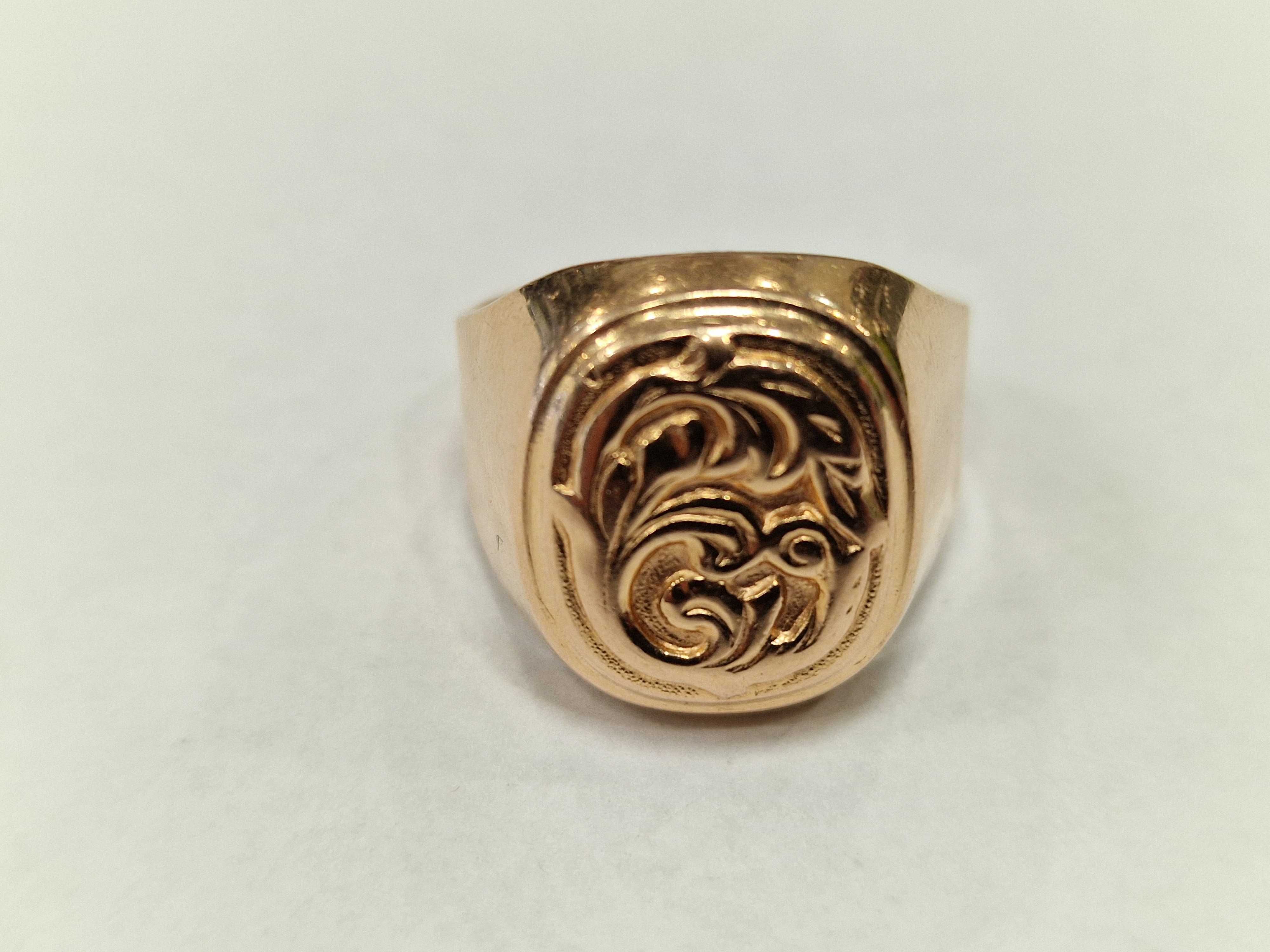 Złoty sygnet męski/ 583/ 9.38 gram/ R29/ Lite złoto/ ZSRR