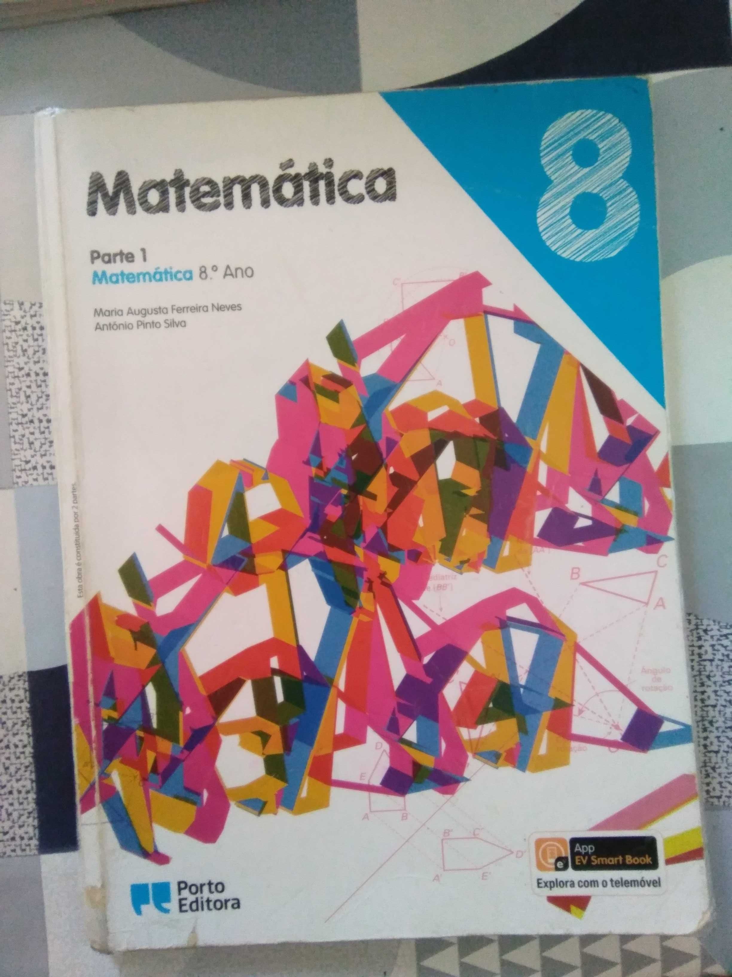 Matemática 8º Ano - Partes 1 e 2 + Caderno Fichas - PORTO EDITORA