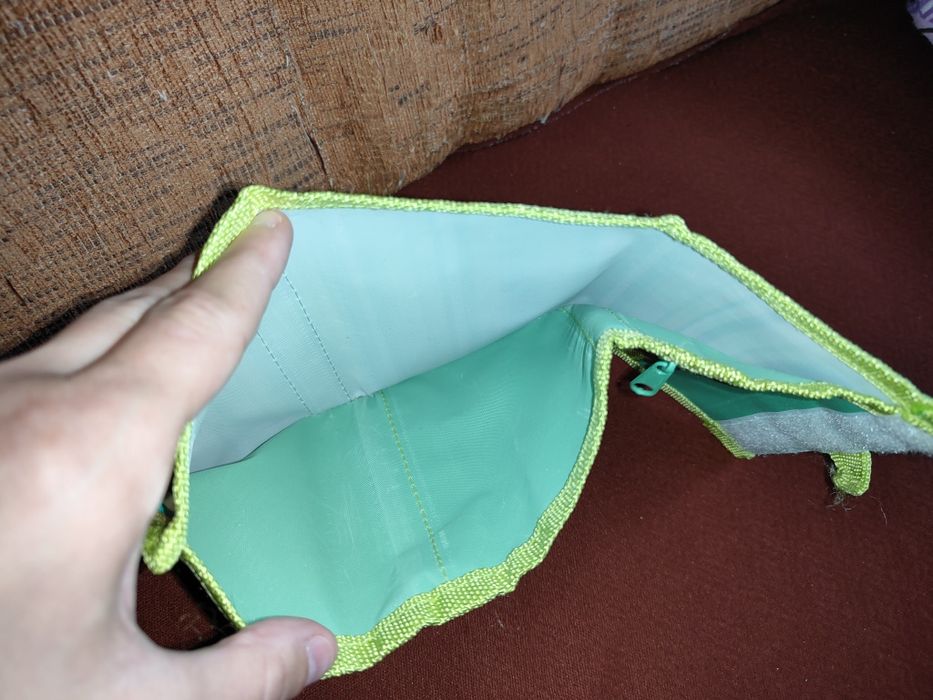 Portfel młodzieżowy, kolorowy.