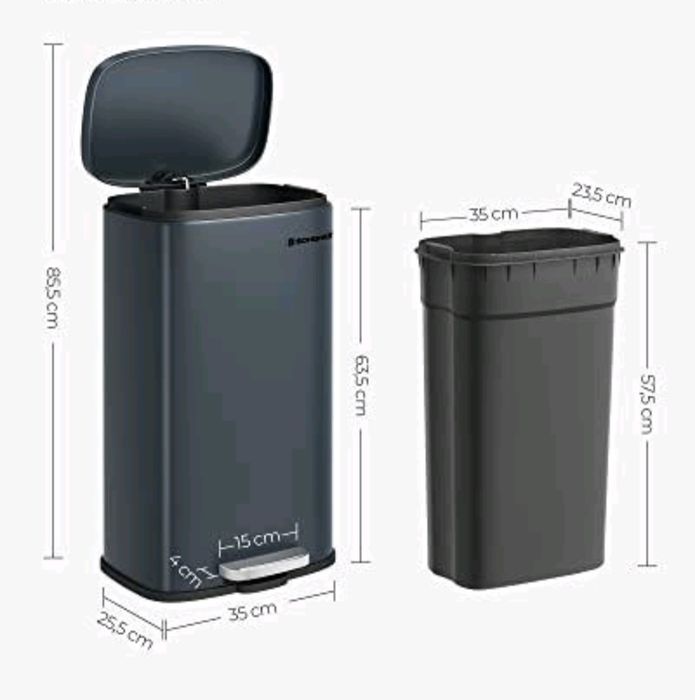 Kosz na sm8eci SONGMICS 30l