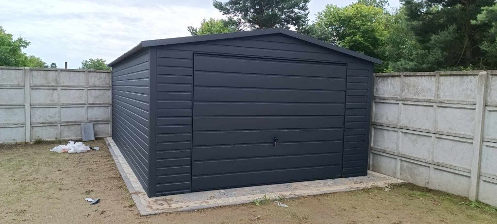Garaze blaszaki garaz 4x6 grafit mat