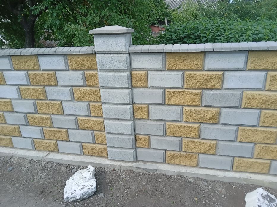 Блоки вібропресовані. Блок будівельний. Блок заборний.