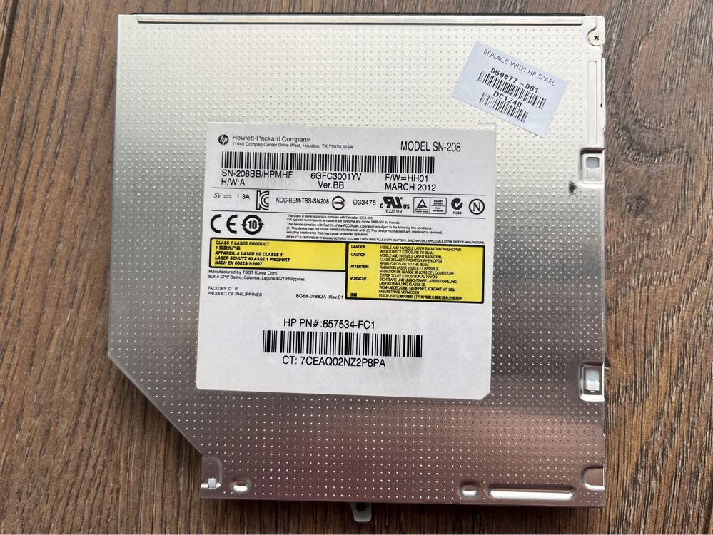 DVD+-RW HP MODEL SN-208 для ноутбука